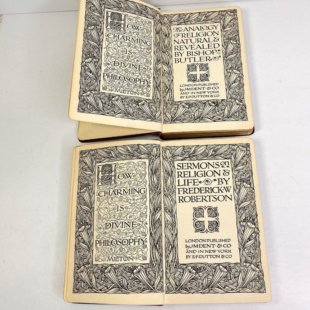 Everyman’s Library Theology & Philosophy 1906 - 1907 J. M. Dent 2pcs * Read UK